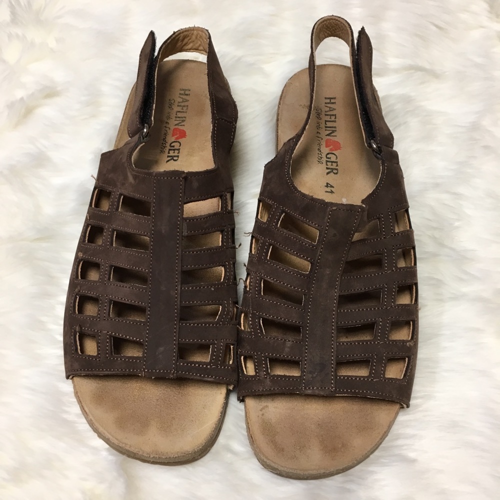 Haflinger mocha flat sandal - Picture 1 of 5